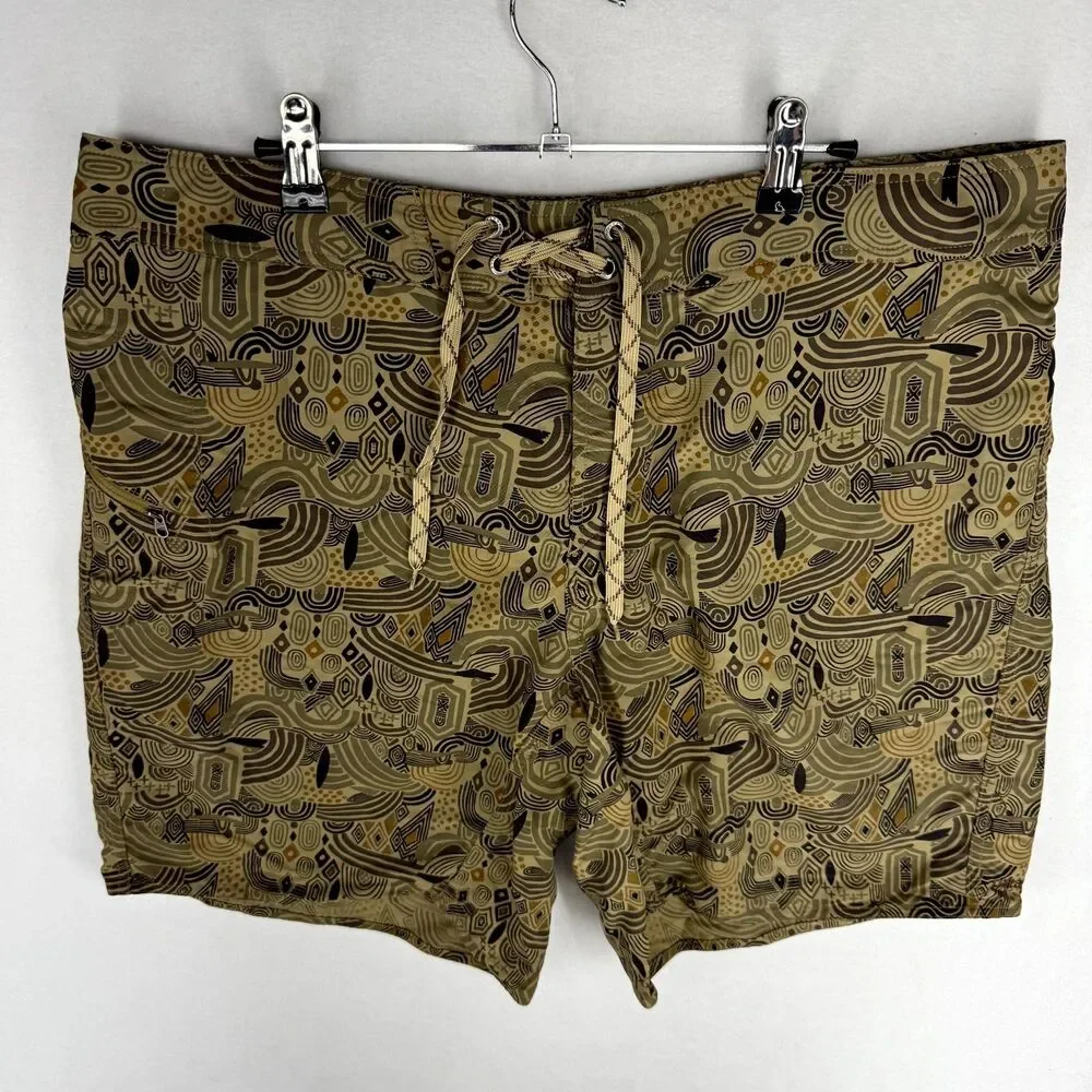Patagonia Mens Swim Boardshorts‎ Green Brown Size 38
